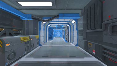 3d cg işleme uzay istasyonu.