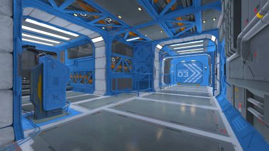 3d cg işleme uzay istasyonu.