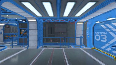 3d cg işleme uzay istasyonu.