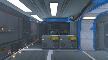 3d cg işleme uzay istasyonu.