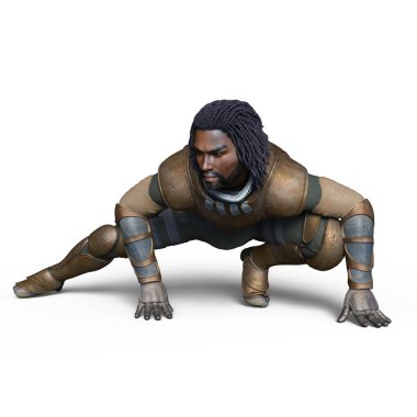 bir süper kahraman 3d cg render.