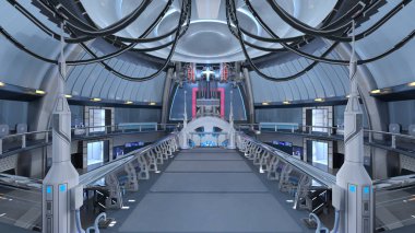 3d cg işleme uzay istasyonu.