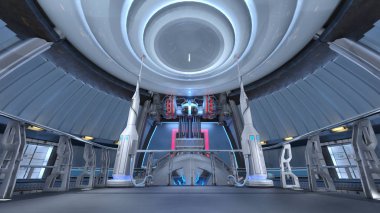 3d cg işleme uzay istasyonu.