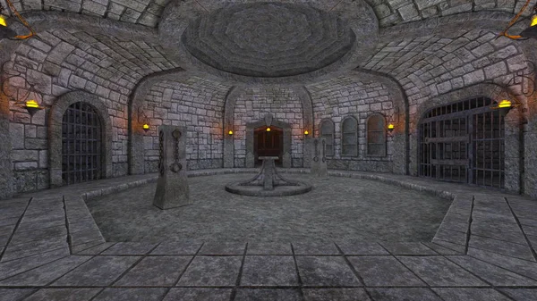 3d cg işleme yeraltı kalesi.