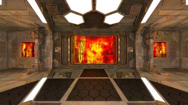 3d cg işleme bir uzay istasyonu.