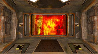 3d cg işleme bir uzay istasyonu.