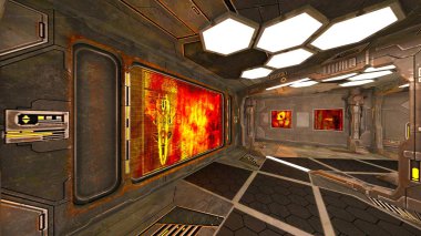 3d cg işleme bir uzay istasyonu.