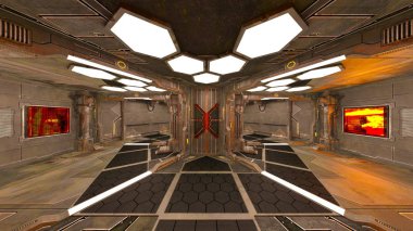 3d cg işleme bir uzay istasyonu.