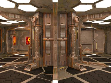 3d cg işleme bir uzay istasyonu.