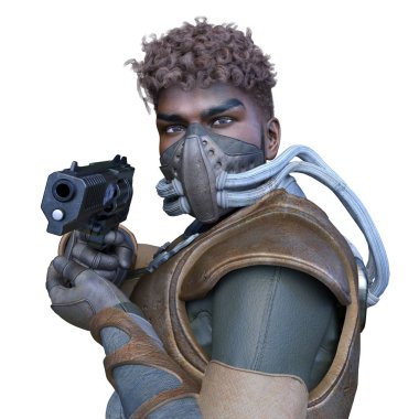 bir süper kahraman 3d cg render.