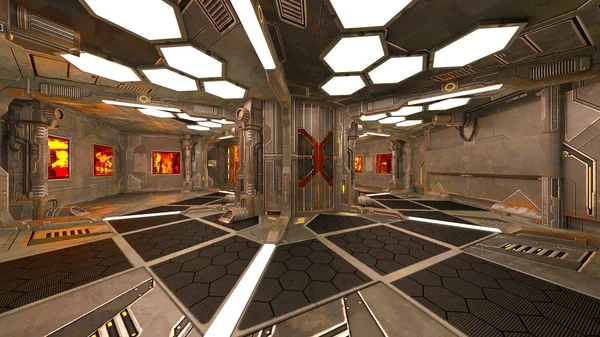 3d cg işleme bir uzay istasyonu.