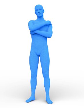 bir erkek vücudunun 3d cg işleme