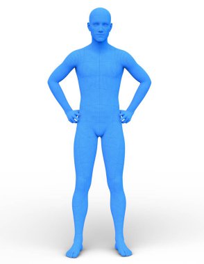 bir erkek vücudunun 3d cg işleme