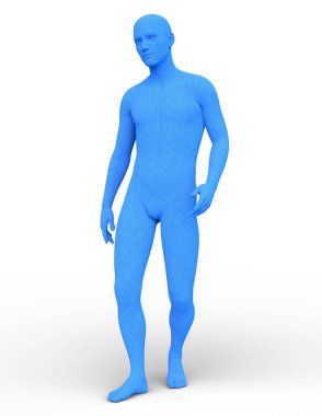 bir erkek vücudunun 3d cg işleme