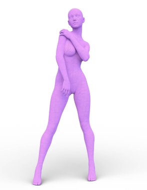bir kadın bedeninin 3d cg render.