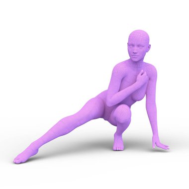 bir kadın bedeninin 3d cg render.