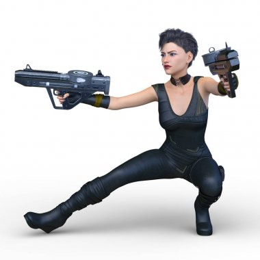 Kadın savaşçı / 3d Cg render bir kadın savaşçı.