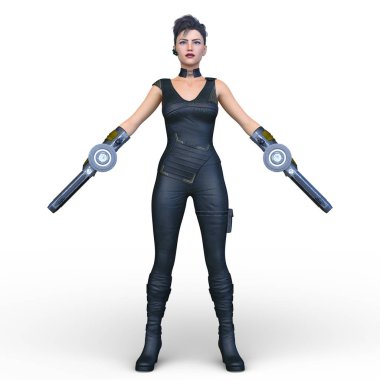 Kadın savaşçı / 3d Cg render bir kadın savaşçı.