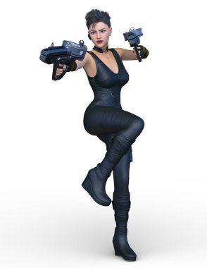 Kadın savaşçı / 3d Cg render bir kadın savaşçı.