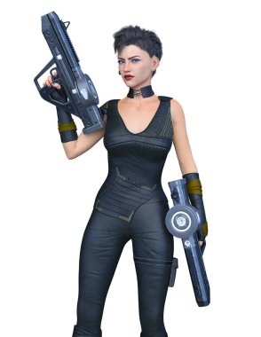 Kadın savaşçı / 3d Cg render bir kadın savaşçı.