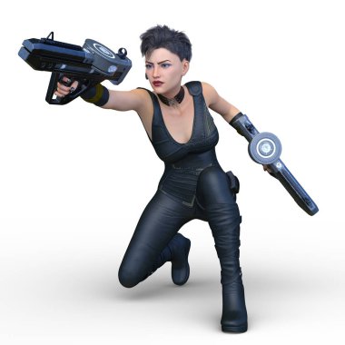 Kadın savaşçı / 3d Cg render bir kadın savaşçı.