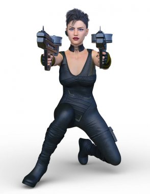 Kadın savaşçı / 3d Cg render bir kadın savaşçı.