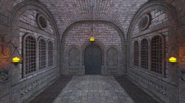 Yeraltı kale / 3d Cg işleme yeraltı kalesi.