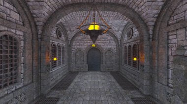 Yeraltı kale / 3d Cg işleme yeraltı kalesi.