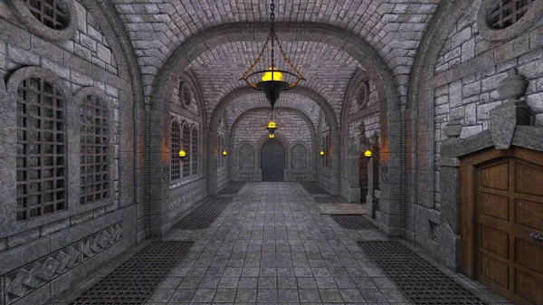 Yeraltı kale / 3d Cg işleme yeraltı kalesi.