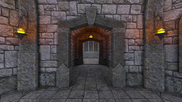 Yeraltı kale / 3d Cg işleme yeraltı kalesi.