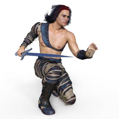 Fencer / bir eskrimci 3d Cg render.