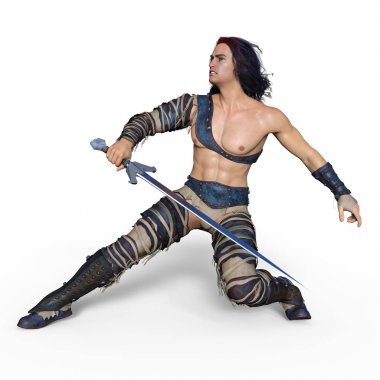 Fencer / bir eskrimci 3d Cg render.