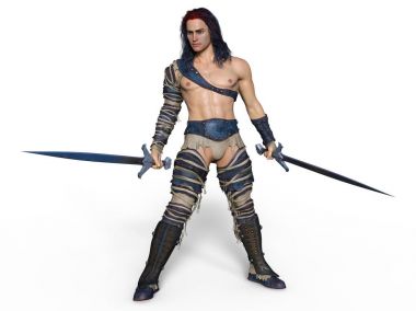 Fencer / bir eskrimci 3d Cg render.