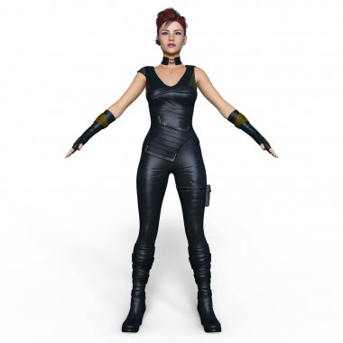 Kadın savaşçı / 3d Cg render bir kadın savaşçı.