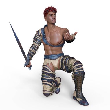 Fencer / bir eskrimci 3d Cg render.