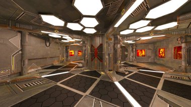 Uzay İstasyonu/3d Cg işleme uzay istasyonu.