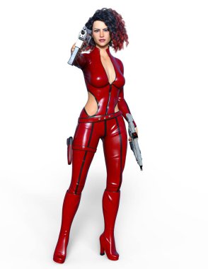 Kadın savaşçı / 3d Cg render bir kadın savaşçı.