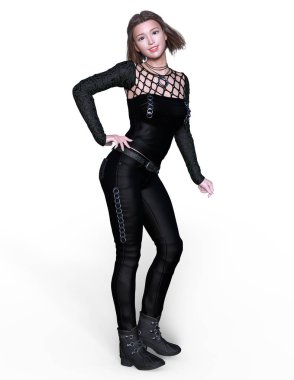 Genç kadın / genç bir kadının 3d Cg işleme.