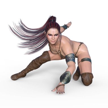 Kadın savaşçı / 3d Cg render bir kadın savaşçı.