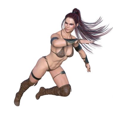 Kadın savaşçı / 3d Cg render bir kadın savaşçı.