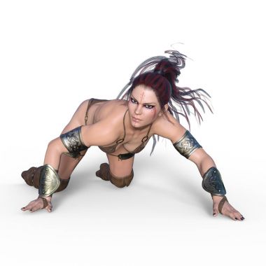 Kadın savaşçı / 3d Cg render bir kadın savaşçı.