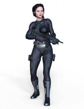 Kadın savaşçı / 3d Cg render bir kadın savaşçı.