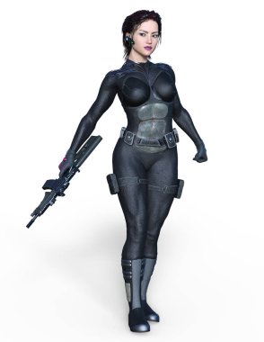 Kadın savaşçı / 3d Cg render bir kadın savaşçı.