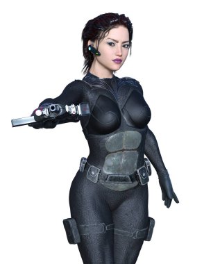 Kadın savaşçı / 3d Cg render bir kadın savaşçı.