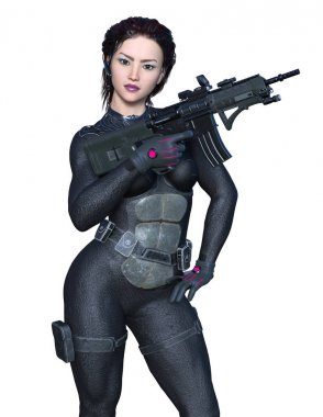 Kadın savaşçı / 3d Cg render bir kadın savaşçı.