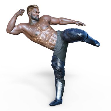 Savaşçı / 3d Cg işleme bir savaşçı.