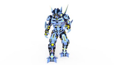 Mekanik canavar / mekanik bir canavar 3d Cg işleme.