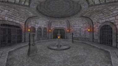 Yeraltı kale / 3d Cg işleme yeraltı kalesi.