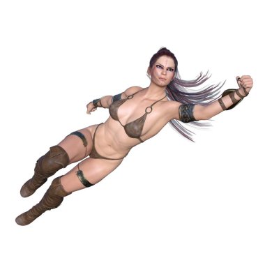 Kadın savaşçı/3d Cg render bir kadın savaşçı.