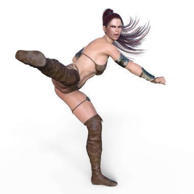 Kadın savaşçı/3d Cg render bir kadın savaşçı.